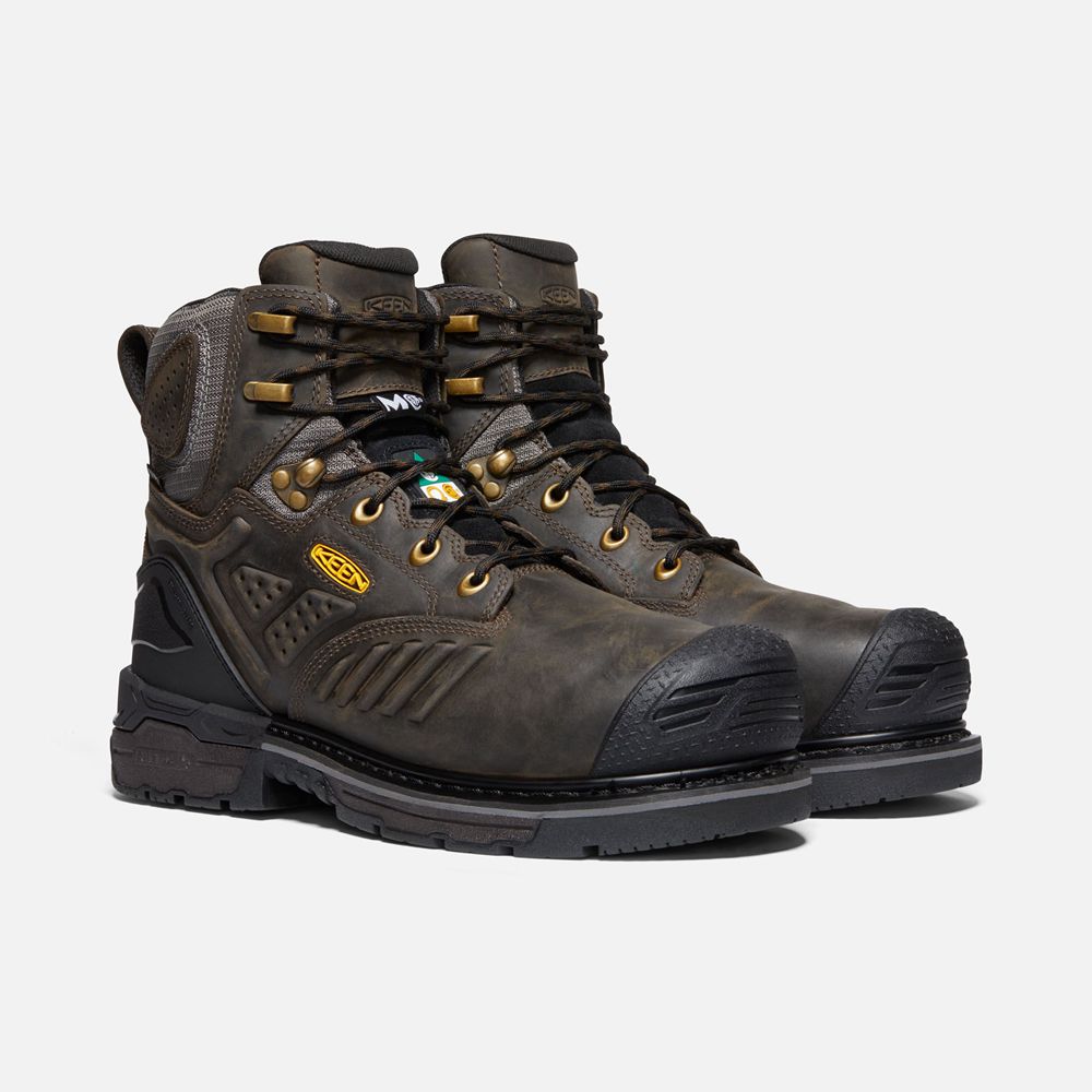 Keen Laarzen Heren Zwart Bruin - Csa Philadelphia 6\" Internal Met Waterproof (Carbon-Fiber Toe) - 27